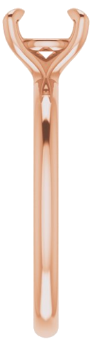 14K Rose  7 mm Round Solitaire Engagement Ring Mounting (4)