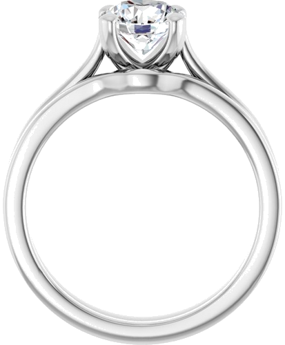 Sužadėtuvių Žiedas 14k white gold Round 6.5mm (7)