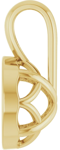 Pakabukas „Solitaire“ 14k yellow gold Round 7.4mm (3)