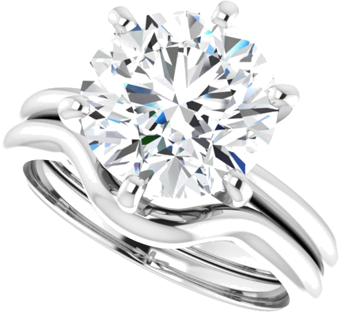 Sužadėtuvių Žiedas „Solitaire“ 950 Platinos Round 10mm (10)