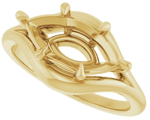 Sužadėtuvių Žiedas „Claw-Prong Solitaire“ 10k yellow gold Marquise 13mm x 6.5mm (5)