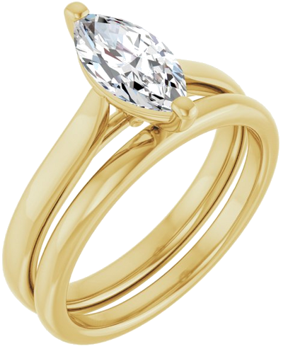 Sužadėtuvių Žiedas 10k yellow gold Marquise 10mm x 5mm (6)