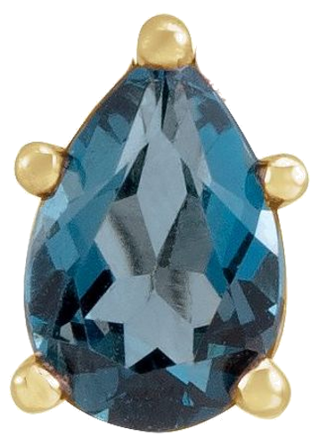 Pakabukas „Pear 5-Prong Solitaire“ 14k yellow gold Pear 6mm x 4mm (6)