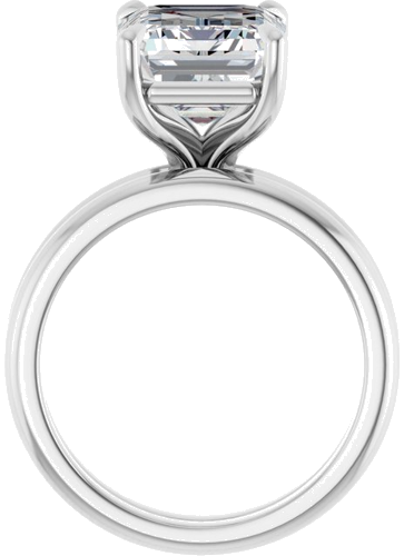 Sužadėtuvių Žiedas „Claw-Prong“ 14k white gold Emerald 11mm x 9mm (7)