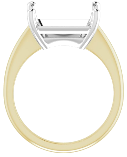 Sužadėtuvių Žiedas „Solitaire“ 14k yellow/white gold Emerald 12mm x 10mm (2)