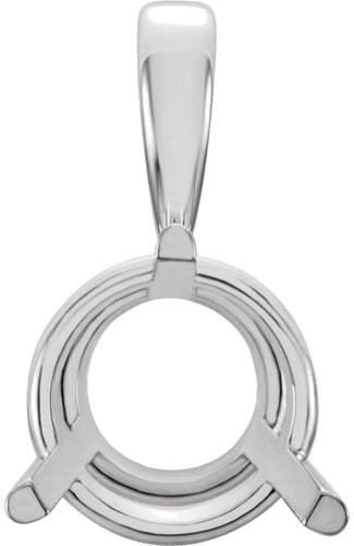 Pakabukas „Solitaire“ 14k white gold Round 8mm (1)