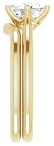 Sužadėtuvių Žiedas „Solitaire“ 14k yellow gold Oval 8mm x 6mm (9)