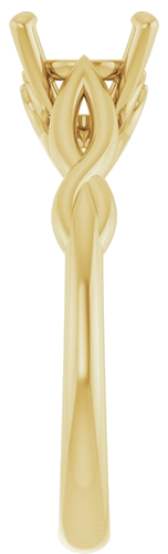 Sužadėtuvių Žiedas „Solitaire Sculptural“ 14k yellow gold Round 7.4mm (4)