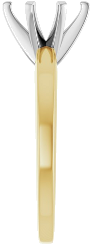 Sužadėtuvių Žiedas „Solitaire“ 14k yellow/white gold Oval 8mm x 6mm (4)