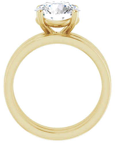 14K Yellow 9 mm Round Solitaire Engagement Ring Mounting (7)