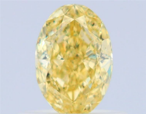 0.5 carat Fancy Yellow-VS2 Natūralus Oval Deimantas (1)