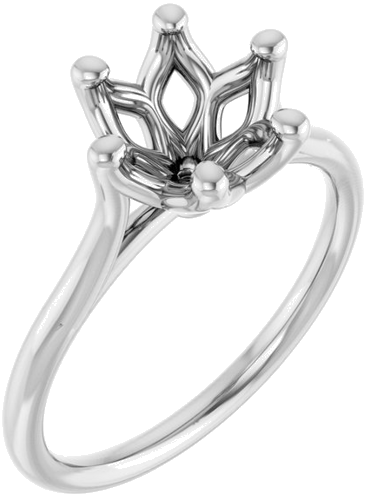 Sužadėtuvių Žiedas „Cathedral-Style Solitaire“ 14k white gold Round 8mm (1)