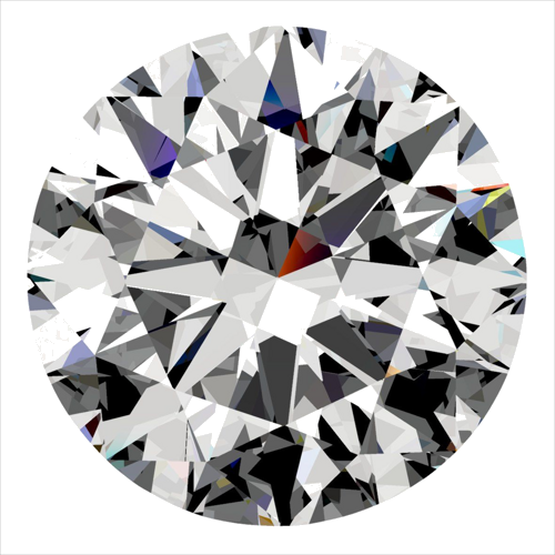 0.5 carat G-SI2 Very Good cut Natūralus Round Deimantas (1)