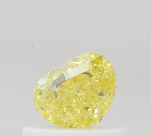 0.5 carat Fancy Intense Yellow-VS1 Natūralus Heart Deimantas (1)