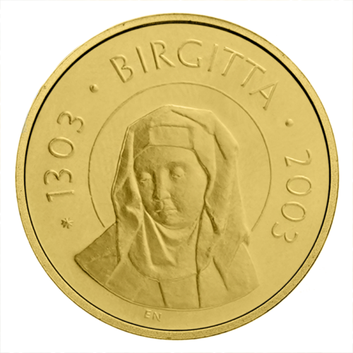 2000 Kronor Saint Brigitte 2003 Sweden Gold Coin (1)