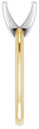 Sužadėtuvių Žiedas 18k yellow gold & platinum Round 8.8mm (4)