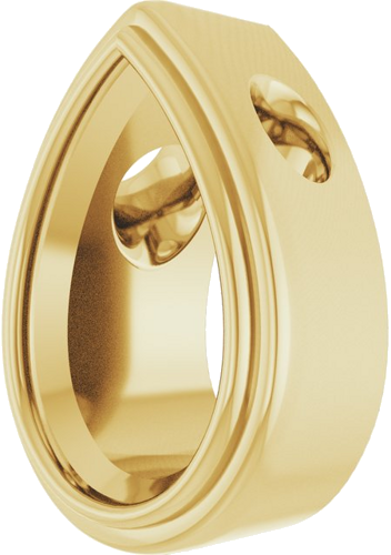 Pakabukas „Bezel-Set Solitaire“ 14k yellow gold Pear 8mm x 5mm (2)