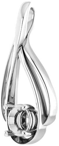 Pakabukas „Solitaire“ 417 Baltojo Aukso Round 5.5mm (2)