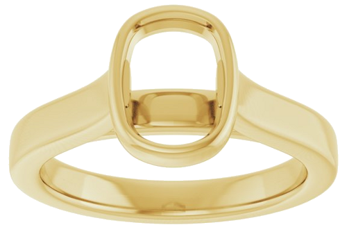 Sužadėtuvių Žiedas „Bezel-Set Solitaire“ 14k yellow gold Elongated Cushion 8mm x 6mm (3)