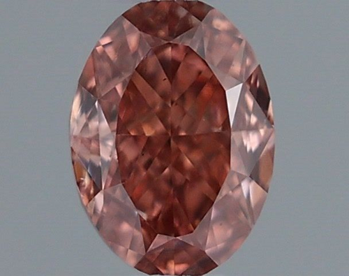 0.26 carat Fancy Deep Orangey Pink-SI1 Natūralus Oval Deimantas (1)