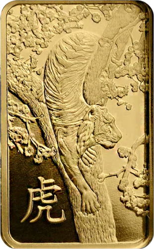 Колекционерско инвестиционно златно кюлче PAMP Година на тигъра 2022 (Лунен календар) (3)