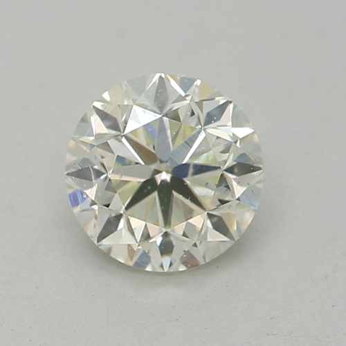 0.5 carat Very Light Green Yellow-SI1 GD cut Natūralus Round Deimantas (1)