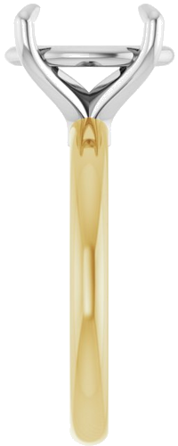 14K Yellow White 12x10 mm Oval Solitaire Engagement Ring Mounting (3)