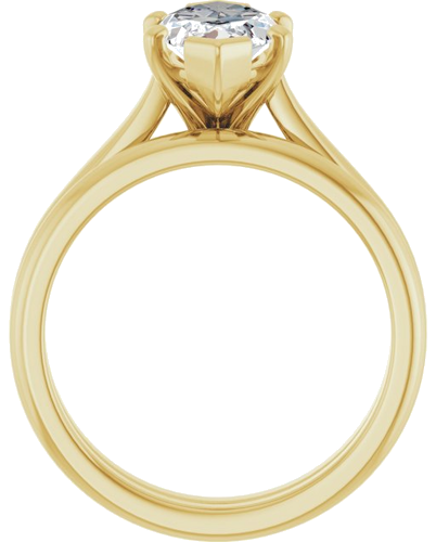 Sužadėtuvių Žiedas 14k yellow gold Marquise 13mm x 6.5mm (7)