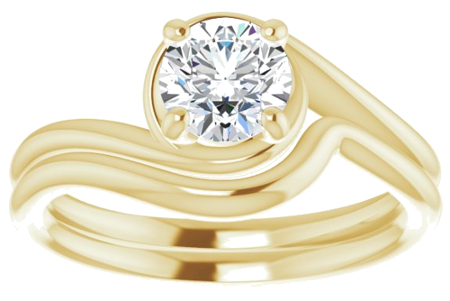 14K Yellow 5.8 mm Round Engagement Ring Mounting (8)