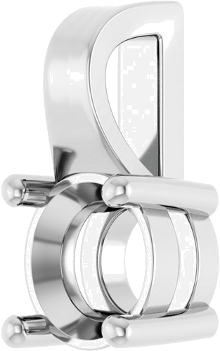 Platinum 5.8 mm Round Pendant Mounting (2)
