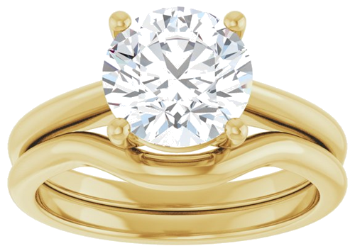 Sužadėtuvių Žiedas „Solitaire“ 18k yellow gold Round 8.2mm (8)