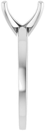 10K White 8x6 mm Emerald Solitaire Engagement Ring Mounting (4)