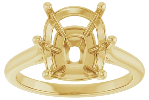 Sužadėtuvių Žiedas 14k yellow gold Elongated Cushion 11mm x 9mm (3)