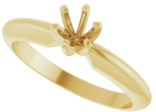 Sužadėtuvių Žiedas „Solitaire“ 14k yellow gold Round 4.1mm (5)