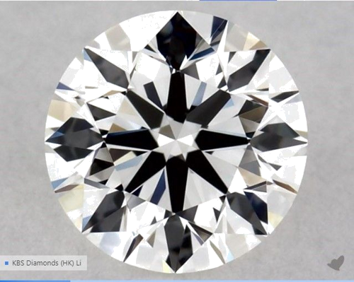 0.5 carat G-VVS2 Excellent cut Natūralus Round Deimantas (1)