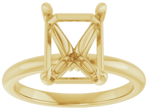 Sužadėtuvių Žiedas „Claw-Prong“ 18k yellow gold Emerald 10mm x 8mm (3)