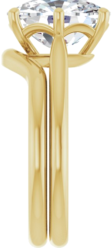 Sužadėtuvių Žiedas 14k yellow gold Elongated Cushion 11mm x 9mm (9)