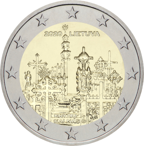 2020 Lietuva Kryžių kalnas 2 eurų moneta (1)