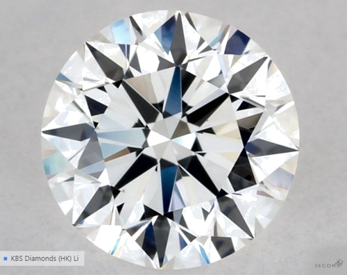 0.57 carat G-VVS2 Excellent cut Natūralus Round Deimantas (1)