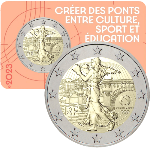2023 France Paris 2024 Olympic Games 2 Euro BU Coin (7)