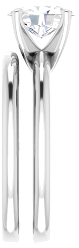 14K White  8x6 mm Oval Solitaire Engagement Ring Mounting (9)