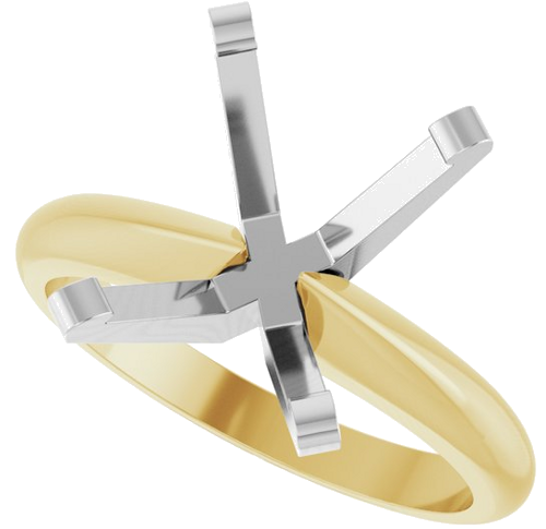 Sužadėtuvių Žiedas „Heavyweight Solitaire“ 14k yellow/white gold Emerald 10mm x 8mm (5)