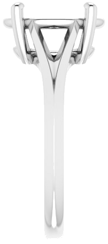 14K White 11x9 mm Oval Solitaire Engagement Ring Mounting (4)