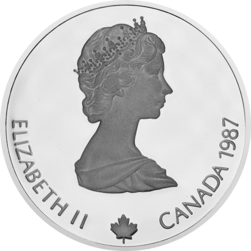 20 Dollar Bobsleigh Olympic Games 1987 Canada Silver Proof Coin (2)