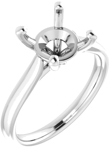 Platinum 9 mm Round Engagement Ring Mounting (1)