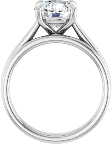 Platinum  8.2 mm Round Solitaire Engagement Ring Mounting (7)