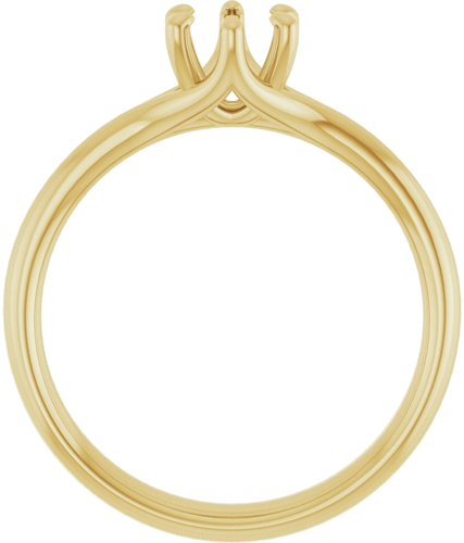 14K Yellow 5.2 mm Round Engagement Ring Mounting (2)