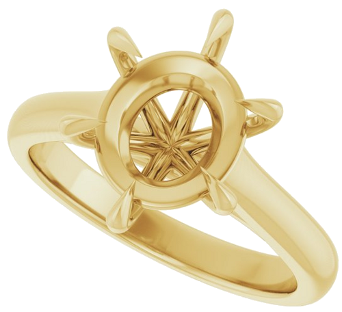 Sužadėtuvių Žiedas „Claw-Prong“ 14k yellow gold Oval 11mm x 9mm (5)