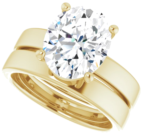 Sužadėtuvių Žiedas „Solitaire“ 14k yellow gold Oval 11mm x 9mm (10)