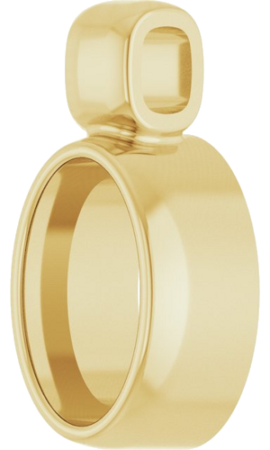 Pakabukas „Oval Bezel-Set Cabochon Charm“ 10k yellow gold Oval 5mm x 3mm (2)